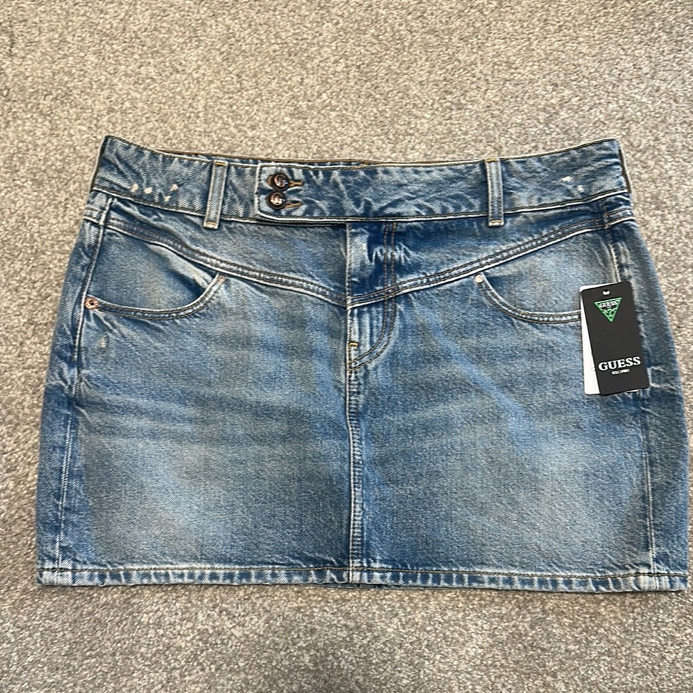 Guess Blue Mini Skirt Casual Night Out Size 30